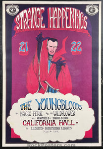 AUCTION - AOR 2.140 - Strange Happenings - Greg Irons - California Hall - 1967 Poster - Excellent