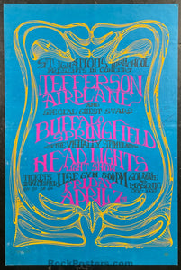 AUCTION - AOR 2.241 - Jefferson Airplane - Buffalo Springfield - Gut - University of San Francisco - 1967 Poster - Very Good