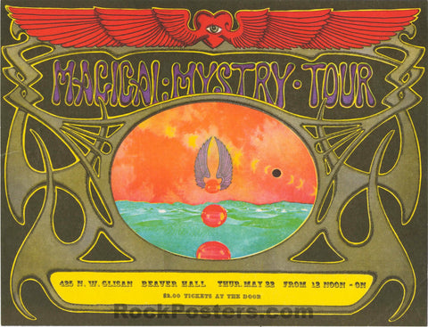 AUCTION - AOR 3.112 - The Beatles - Magical Mystery Tour - Alton Kelley - Oregon - 1969 Handbill - Excellent
