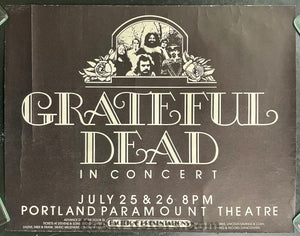 AUCTION - AOR 4.141 - The Grateful Dead - 1972 Poster - Portland Paramount - Very Good