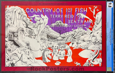BG-149 - Country Joe  Terry Reid - Lee Conklin Signed - 1968 Poster - Fillmore West - CGC Graded 9.8