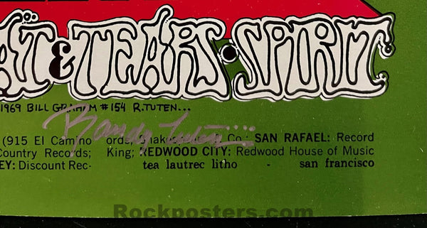 AUCTION - BG-154 - Grateful Dead - Randy Tuten Signed -  1969 Poster - Fillmore West  - Excellent