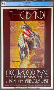 BG-210 - The Byrds - David Singer Signed - 1970 Poster - Fillmore West - CGC Graded 9.8