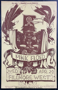 AUCTION - BG-230 - Pink Floyd - Pat Hanks - Fillmore West - 1970 Poster - Excellent