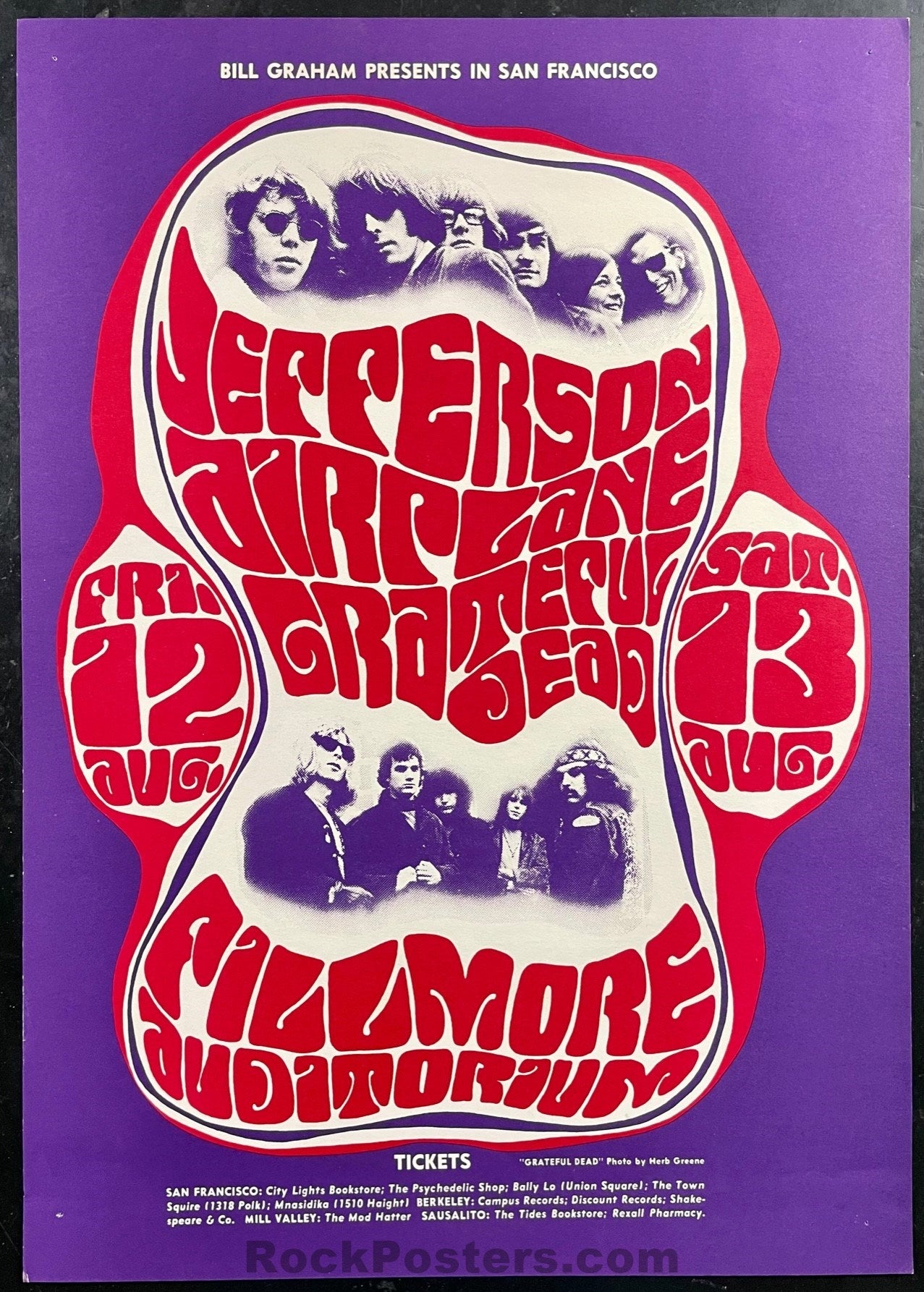 AUCTION - BG-23 - Grateful Dead - Wes Wilson - 1966 Poster - Fillmore Auditorium - Very Good