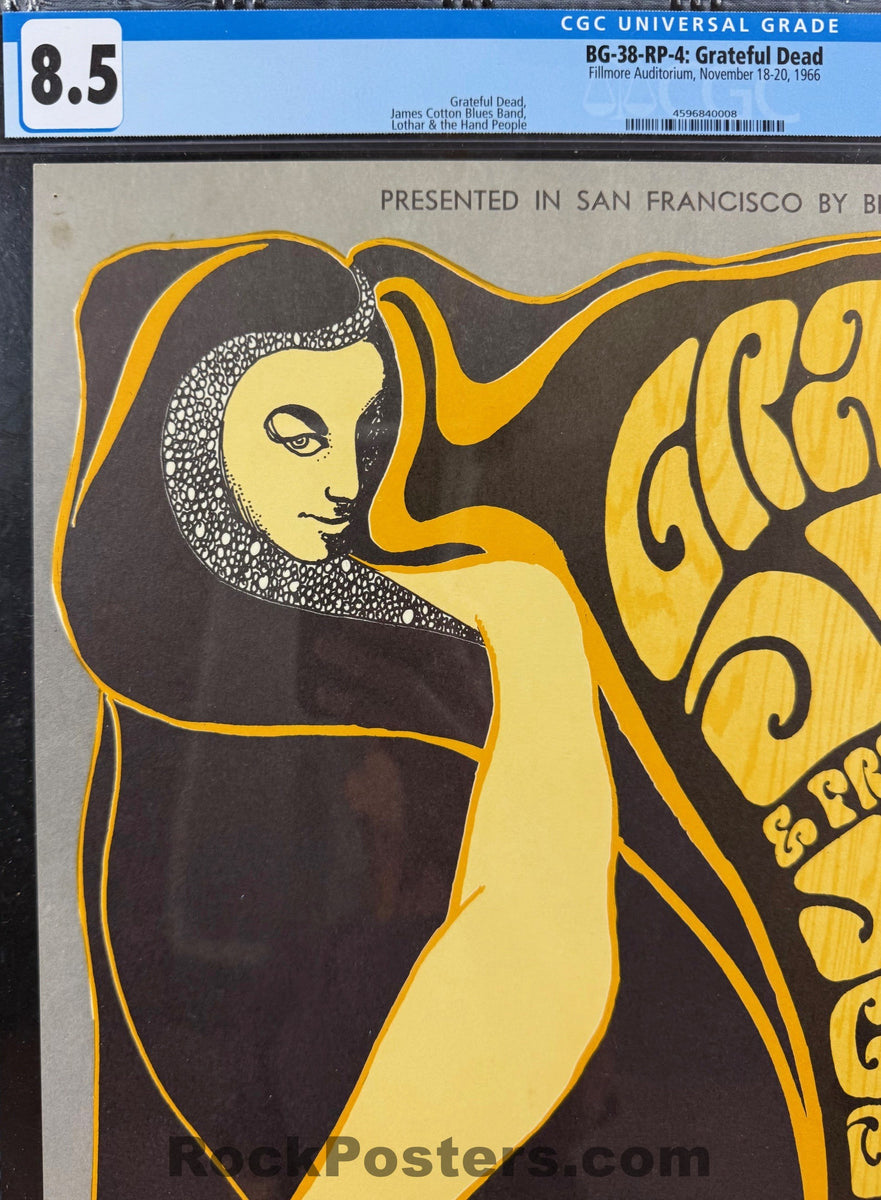BG-38-RP-4 - Grateful Dead - Wes Wilson - 1966 Poster - Fillmore