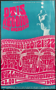 BG-43 - Otis Redding - Grateful Dead  - Wes Wilson - 1966 Poster - Fillmore Auditorium - Excellent