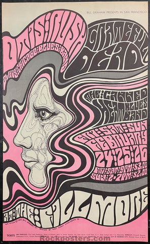 BG-51 - Grateful Dead - Otis Rush - Wes Wilson - 1967 Poster - Fillmore Auditorium - Very Good
