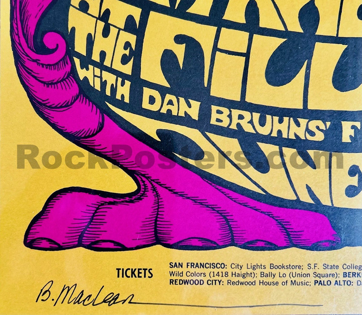BG-67 - The Doors - Bonnie MacLean Signed - 1967 Poster - Fillmore