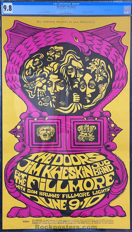 BG-67 - The Doors - Bonnie MacLean - 1967 Poster - Fillmore Auditorium - CGC Graded 9.8