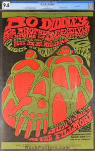 BG-71 - Bo Diddley Janis Joplin - 1967 Poster - Fillmore Auditorium - CGC Graded 9.8