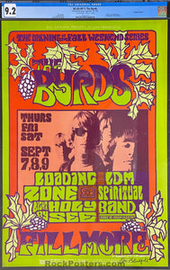 BG-82 - The Byrds - Jim Blashfield Signed - 1967 Poster - Fillmore Auditorium - CGC Graded 9.2