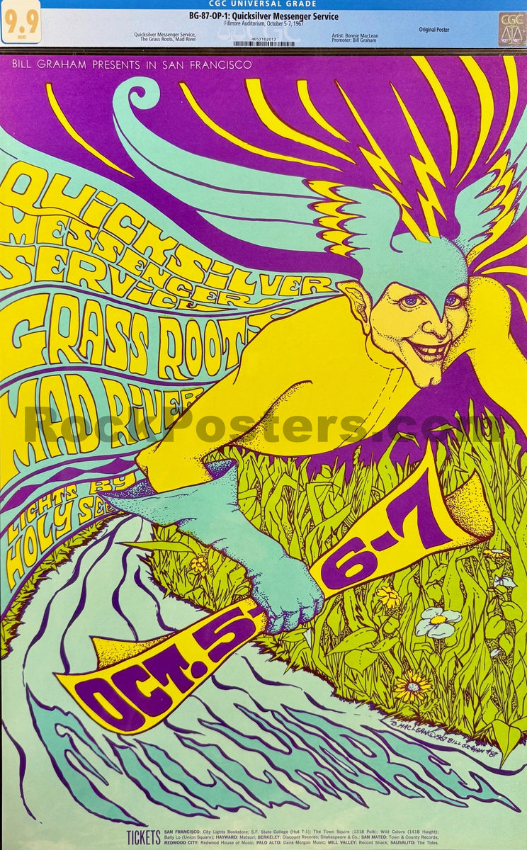 AUCTION - BG-87 - Quicksilver Messenger - Bonnie MacLean - 1967