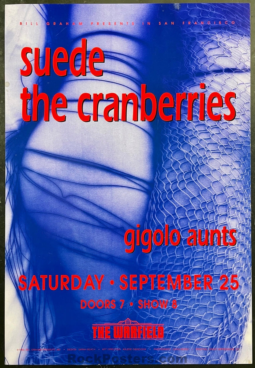 BGP-80 - Suede - The Cranberries - 1993 Poster - Warfield Theatre