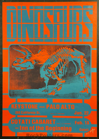 AUCTION - Dinosaurs - Alton Kelley Signed - Keystone Palo Alto - 1983 Poster - Excellent