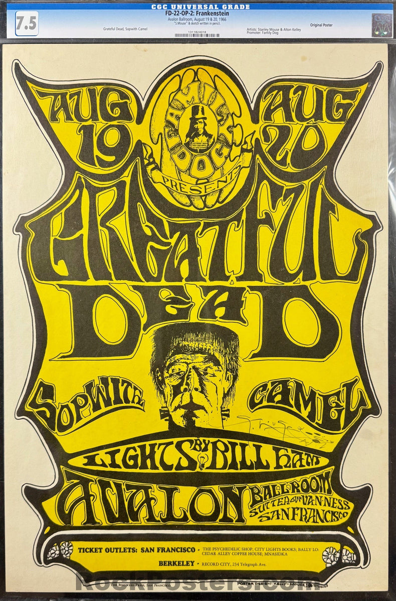 FD-22-OP-2 - Grateful Dead - Mouse Signed - 1966 Poster - Avalon