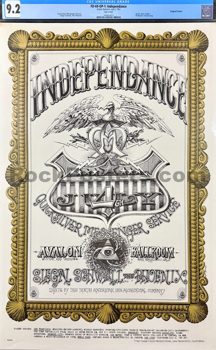 FD-69 - Quicksilver Messenger Service - Rick Griffin - 1967 Poster