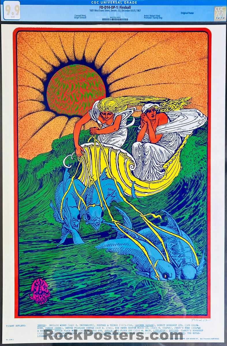 FDD-14 - Canned Heat - Bob Fried - 1967 Poster - Family Dog Denver