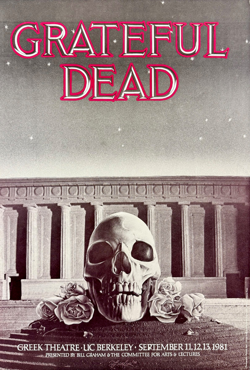 AUCTION - Grateful Dead - 1981 Poster - Greek Theater Berkeley, CA