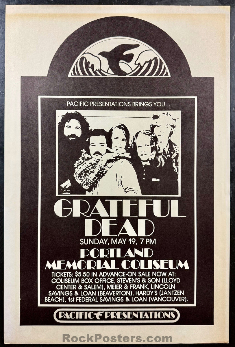 AUCTION - Grateful Dead - 1974 Poster - Portland Memorial Coliseum