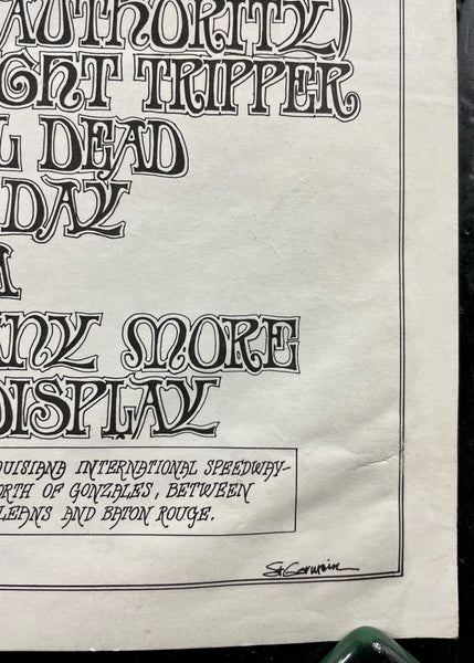 AUCTION - Psychedelic - Grateful Dead Janis Joplin - New Orleans Pop Festival - 1969 Poster  - Very Good