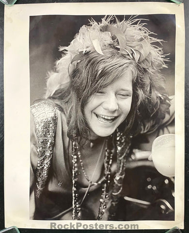 Janis Joplin - Laughing - Tony Lane - Black & White Photograph - Excellent