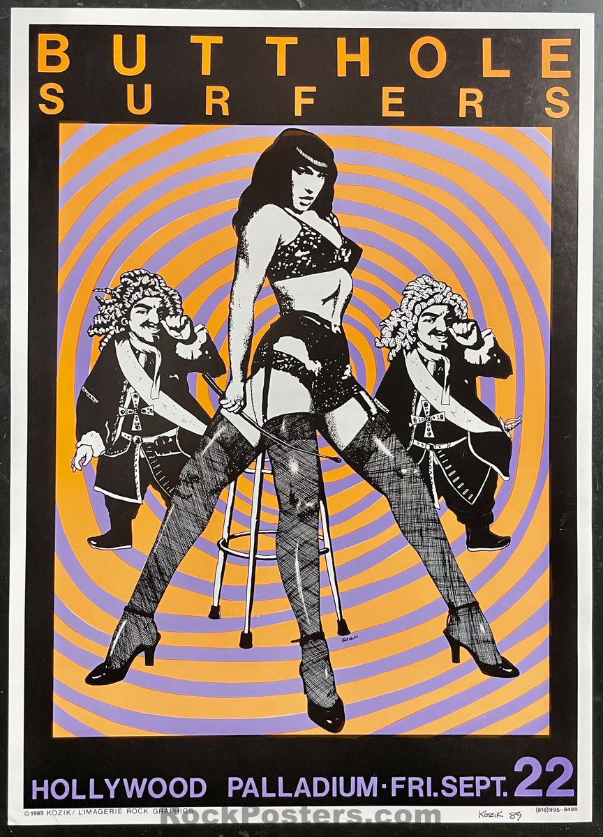 AUCTION - Butthole Surfers - Frank Kozik Signed - 1989 Poster