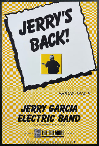 NF-13 - Jerry Garcia Band - Arlene Owseichik - 1988 Poster - The  Fillmore - Near Mint Minus
