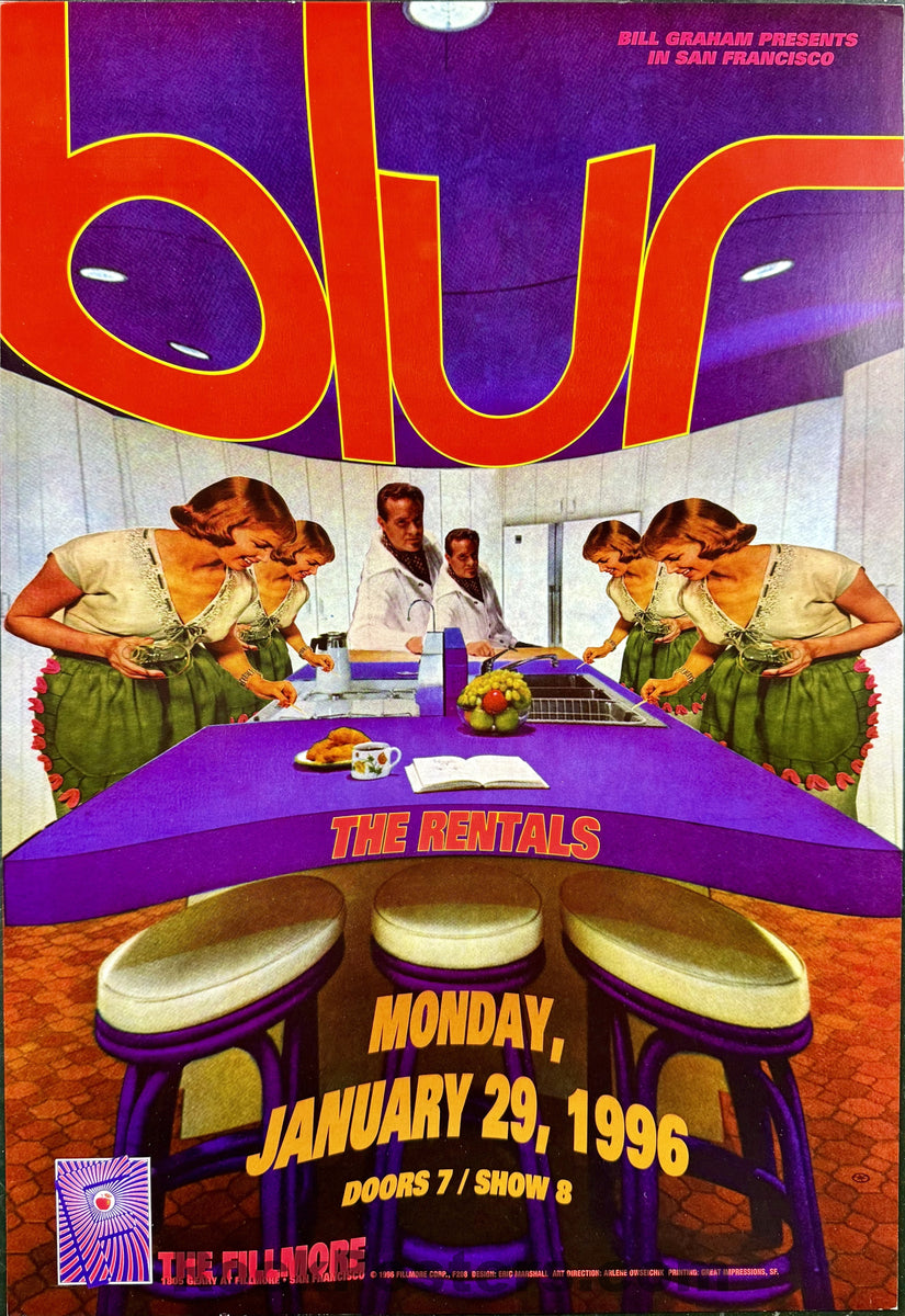 NF-208 - Blur - 1996 Poster - The Fillmore - Near Mint Minus – SF