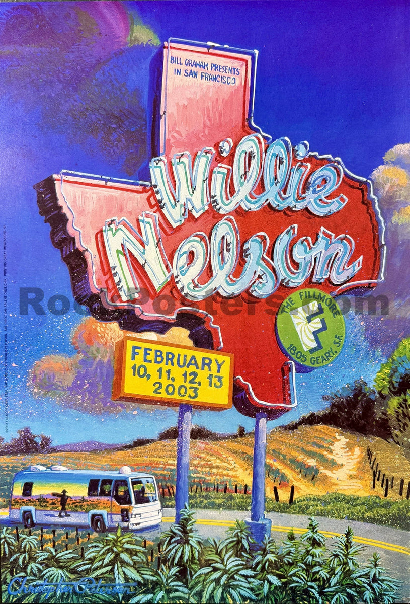 NF-554 - Willie Nelson - 2003 Poster - The Fillmore - Near Mint