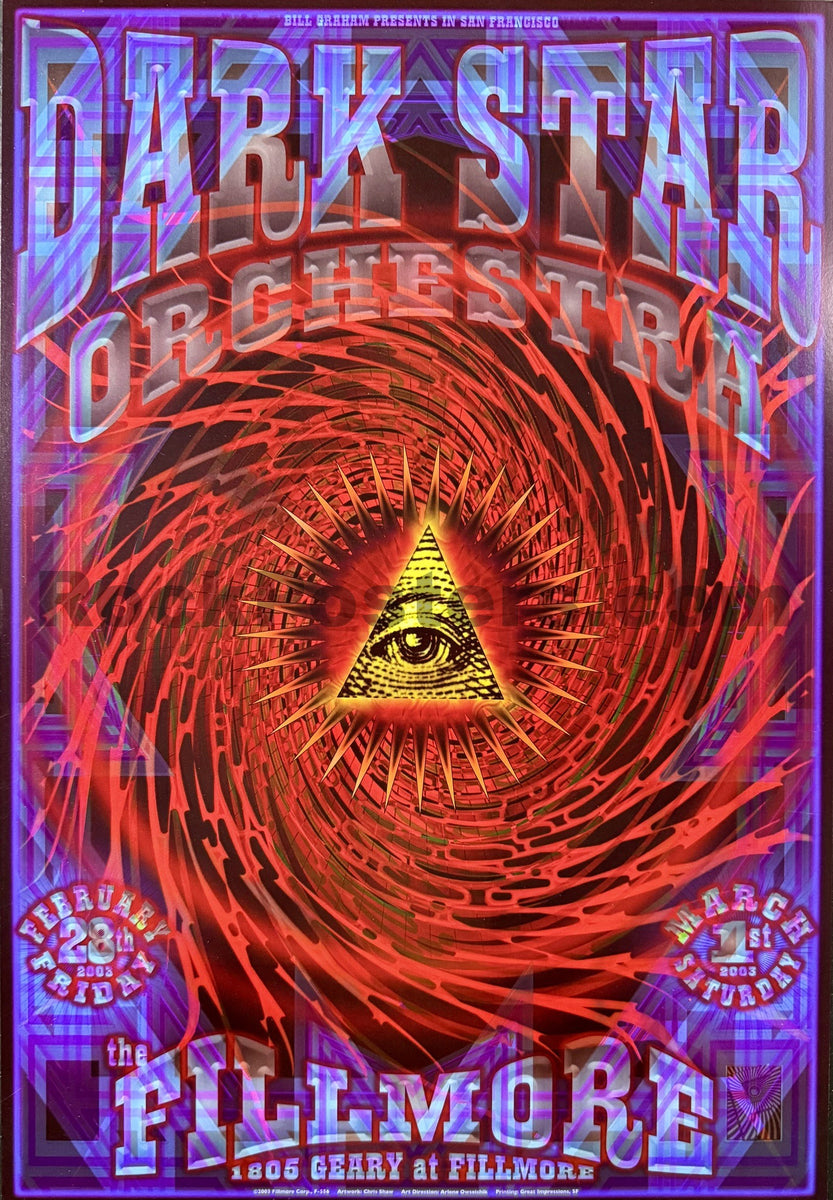 NF-556 - Dark Star Orchestra - 2003 Poster - The Fillmore - Near