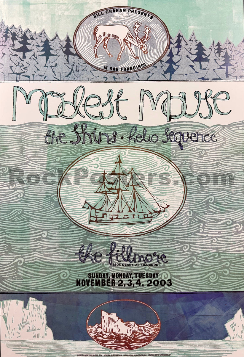NF-594 - Modest Mouse - 2003 Poster - The Fillmore - Near Mint