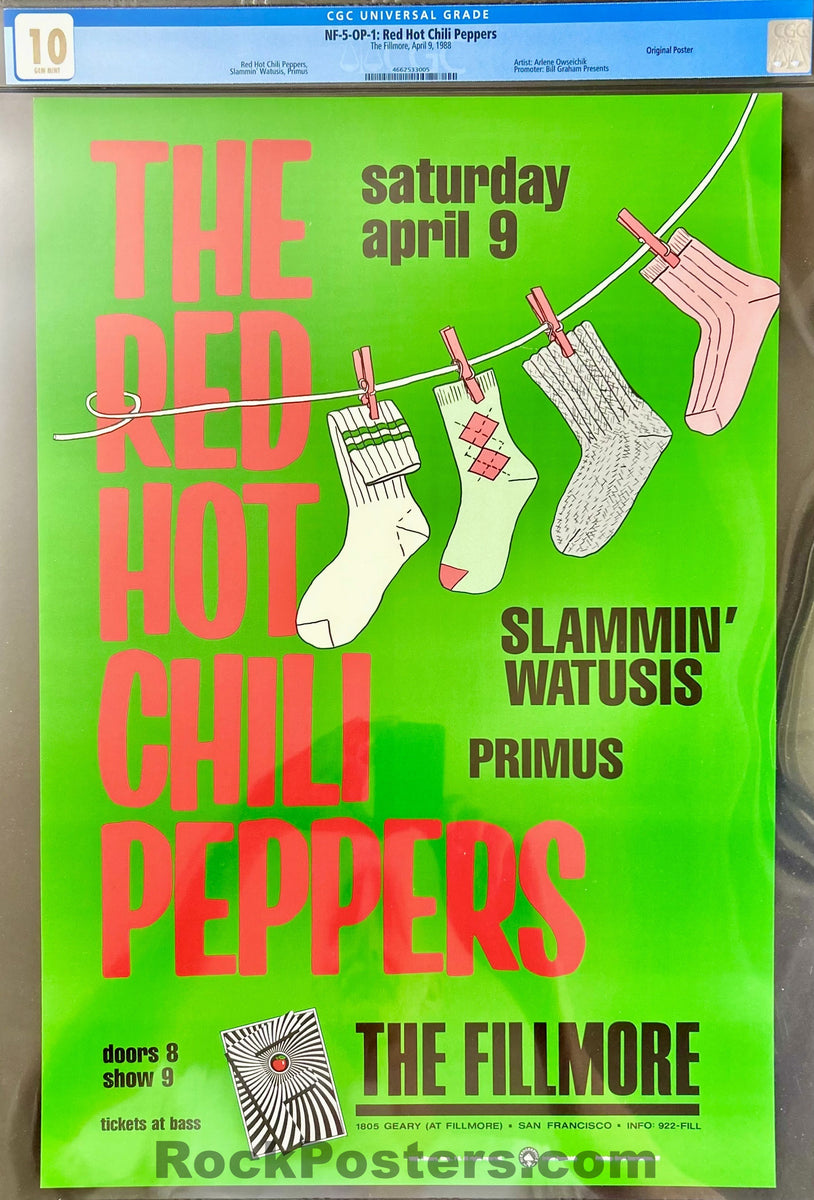 NF-5 - Red Hot Chili Peppers Poster - Fillmore Auditorium - Near