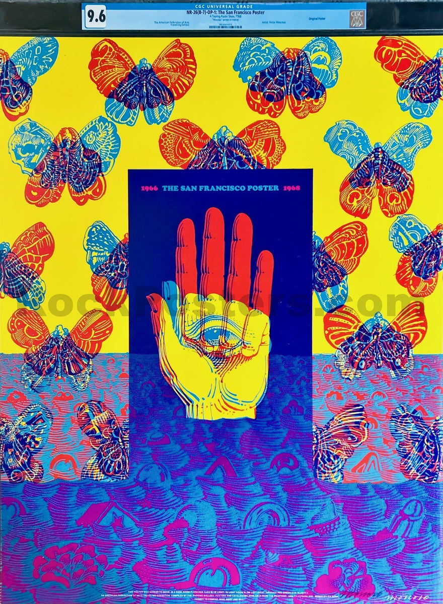 Neon Rose 26 - Victor Moscoso Signed - San Francisco Poster '66