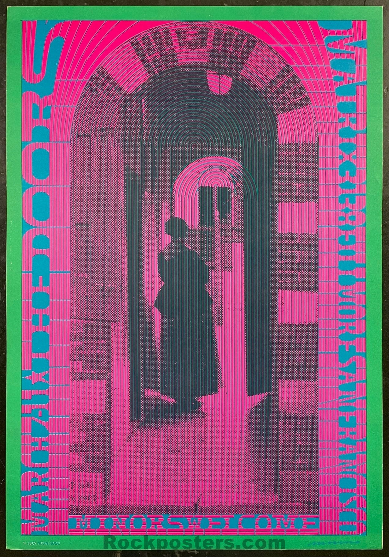 AUCTION - Neon Rose 10 - The Doors - Victor Moscoso - 1967 Poster - The Matrix - Near Mint Minus