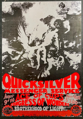 AUCTION - Quicksilver Messenger - San Andreas Fault - 1968 Poster - Sound Factory - Excellent