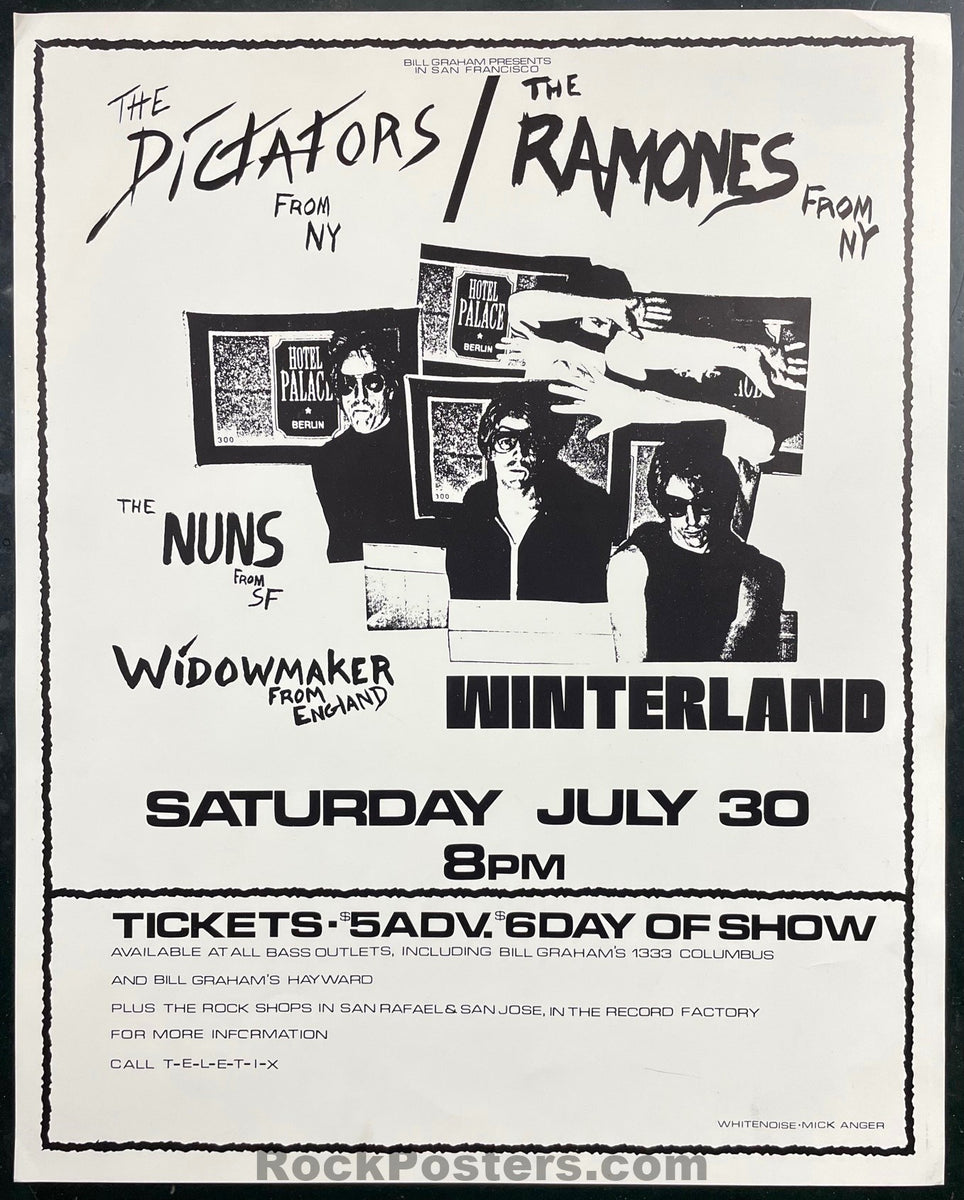 AUCTION - The Ramones - The Dictators - Winterland - 1977 Concert