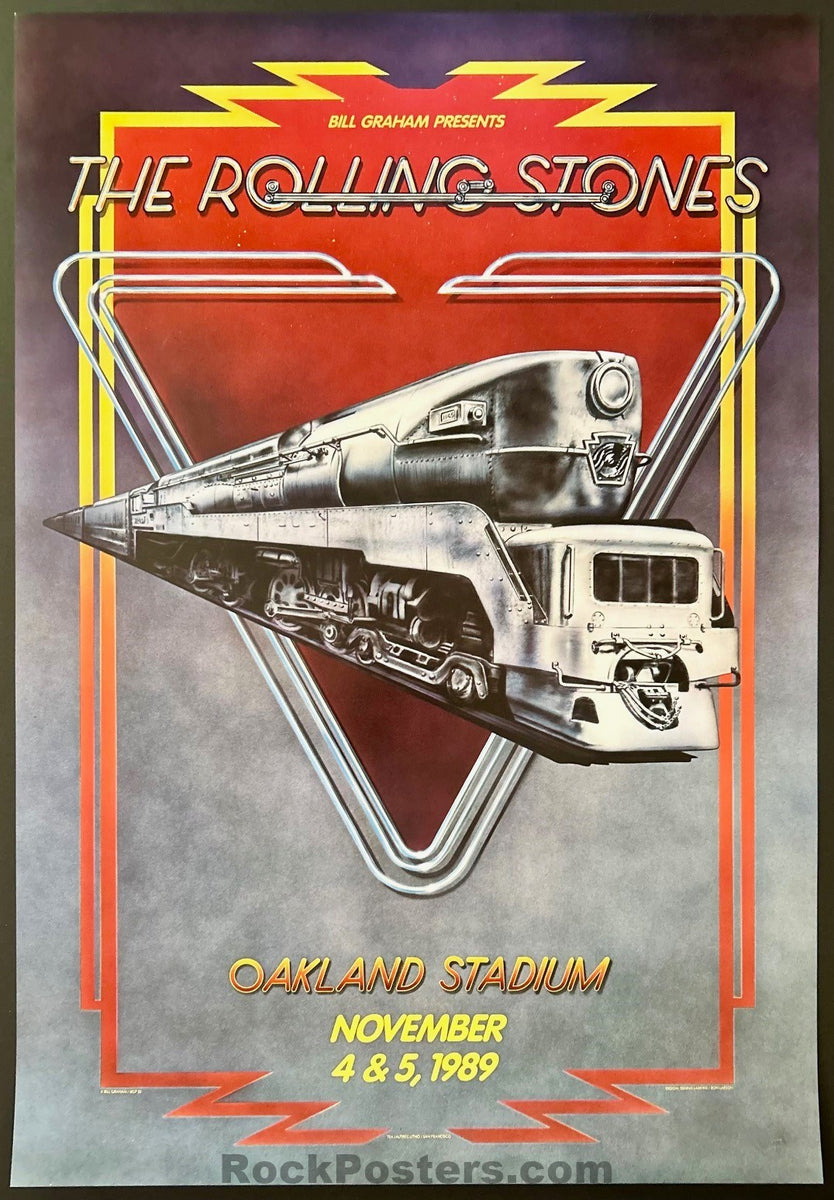 AUCTION - Rolling Stones - Steel Wheels Tour - 1989 Poster