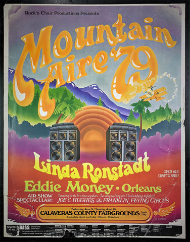 AOR 4.97 Alt. - Linda Ronstadt Eddie Money - 1979 Poster - Mountain Aire '79 - Rough