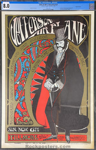 AUCTION - AOR 2.81-RP-2 - Jefferson Airplane - Edwardian Ball - 1966 Poster - San Francisco State - CGC Graded  8.0
