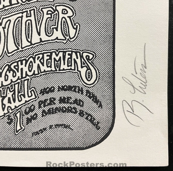 AUCTION - AOR 4.13 - Hells Angels - Randy Tuten Artist Signed - 1971 Poster - Longshoremens Hall - Near Mint Minus