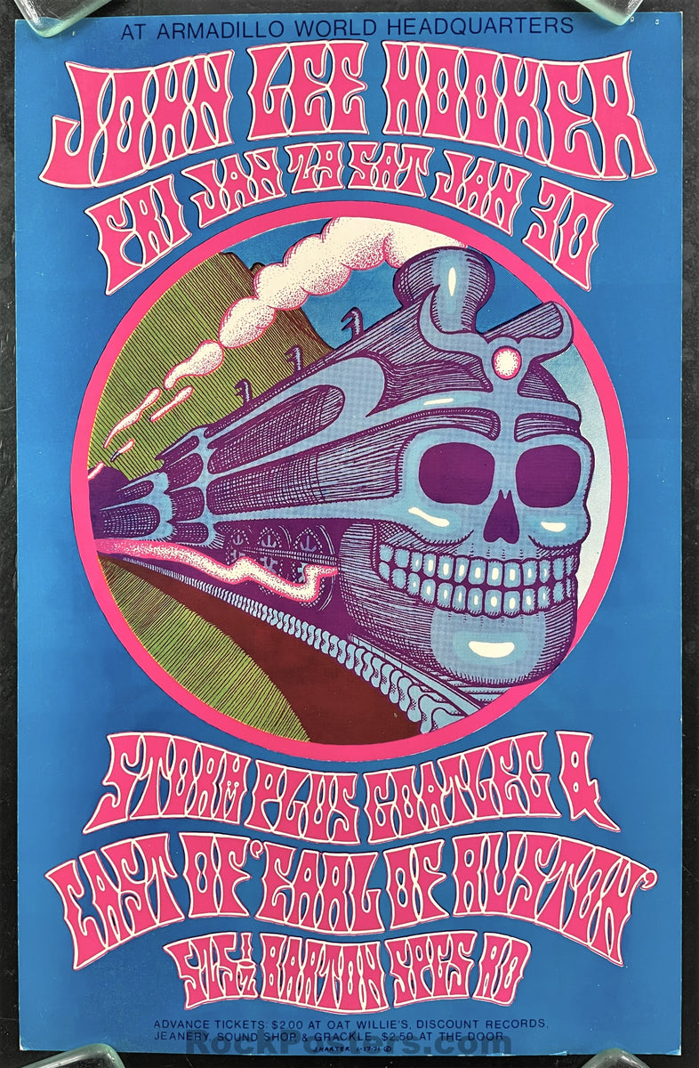 AUCTION - John Lee Hooker - 1970 Poster - Armadillo - Excellent