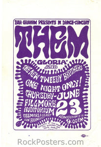 BG12 - Them Handbill - Fillmore Auditorium (23-Jun-66) Condition - Excellent