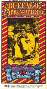 BG98 - Buffalo Springfield Postcard - Fillmore Auditorium (21-Dec-67) Condition - Mint