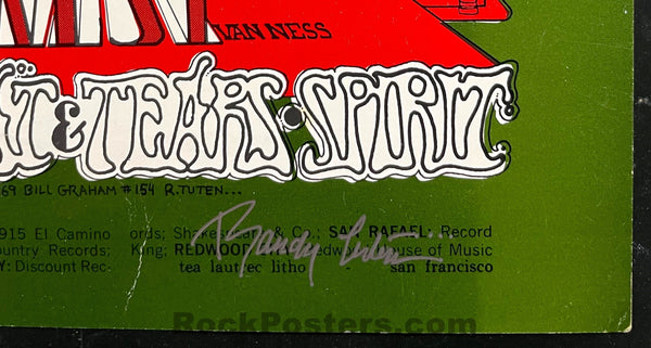 AUCTION - BG-154 - Grateful Dead - Randy Tuten Signed - 1969 Poster - Fillmore West - Excellent
