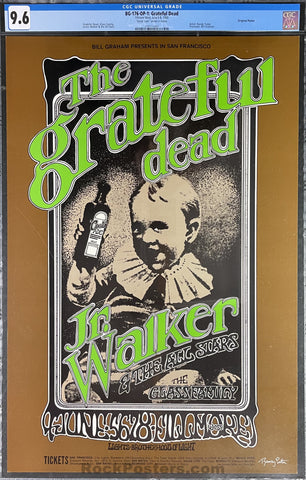 AUCTION - BG-176 - The Grateful Dead - 1969 Poster - Randy Tuten Signed - Fillmore West - CGC Graded 9.6