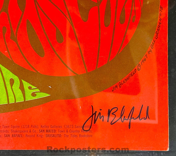 BG-78 - Count Basie Chuck Berry - Jim Blashfield Signed - 1967 Poster - Fillmore Auditorium - CGC Graded 9.6