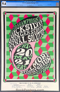 AUCTION -  BG-7 - Quicksilver Messenger - 1966 Poster - Fillmore Auditorium - CGC Graded 9.6