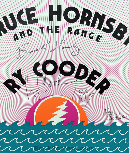 AUCTION -  BGP-11 - Grateful Dead - Hornsby Cooder Signed - 1987 Poster - Laguna Seca - Good