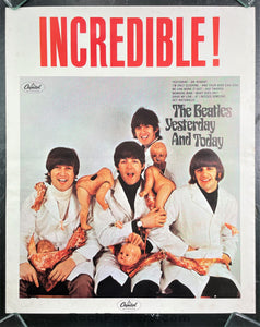 AUCTION - Beatles - "Yesterday and Today" Butcher Cover - Album Promo - 1966 Poster - Excellent